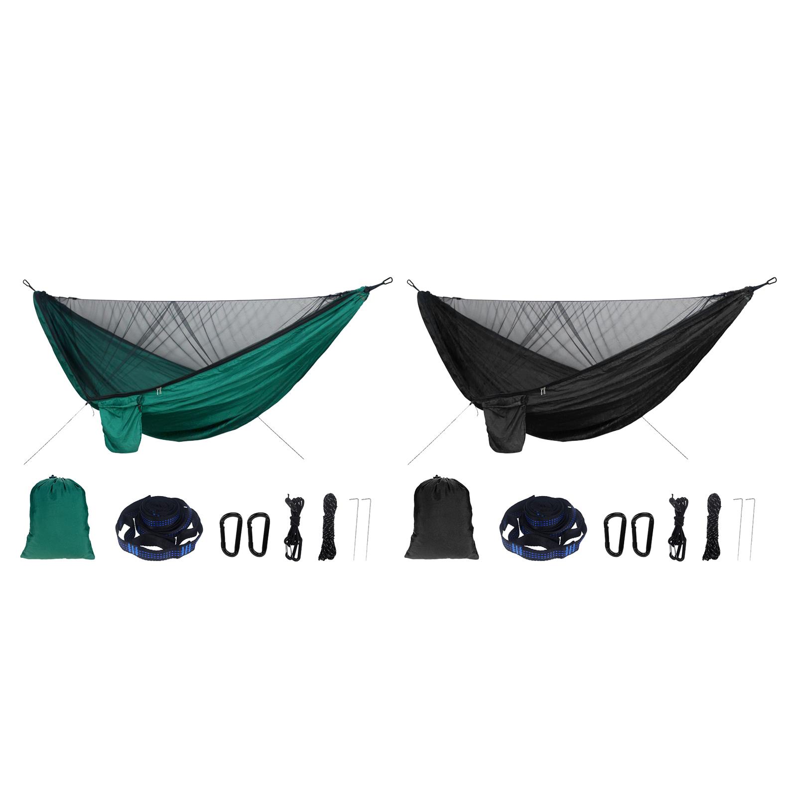 Double Hammock Portable Parachute Nylon - Rede de Camping Dupla com Mosquiteiro