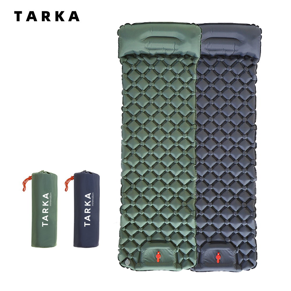 Inflatable Camping Sleeping Pad Pillow - Colchão de ar inflável TARKA para