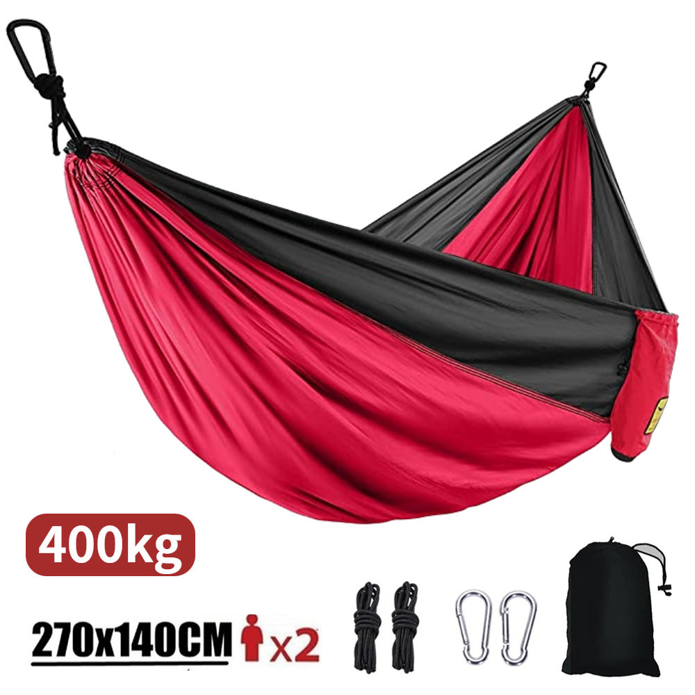 Double Hammock Portable Parachute Nylon - 270x140cm redes portáteis cor de náilon
