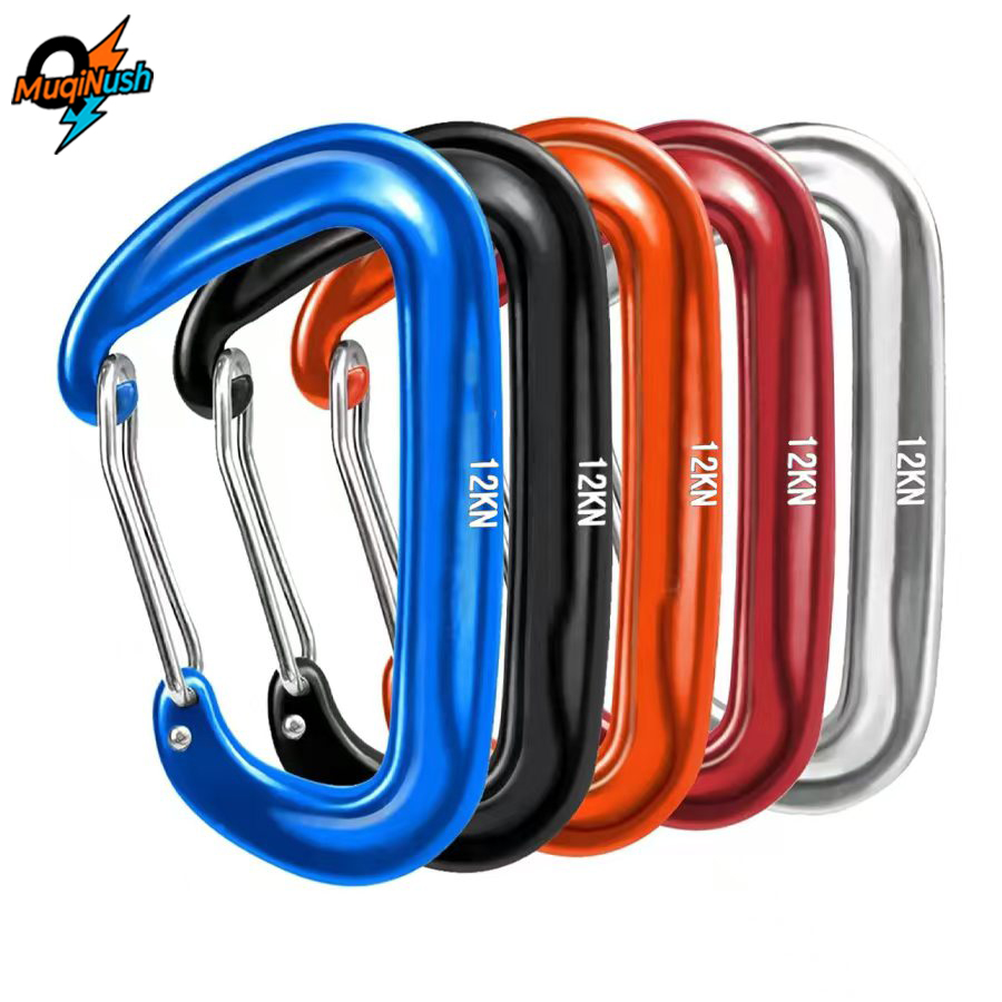 Carabiners Aluminum 12Kn Heavy Duty - MuqiNush 5 Peças Mosquetão de Escalada