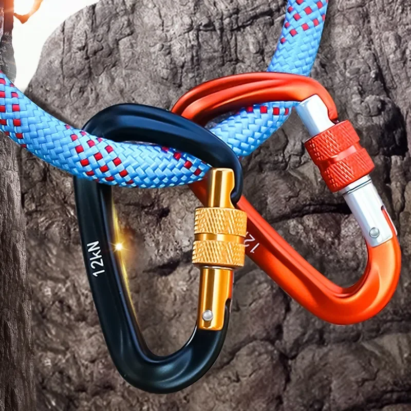Carabiners Aluminum 12Kn Heavy Duty - Mosquetão de Alumínio Tipo D 12KN