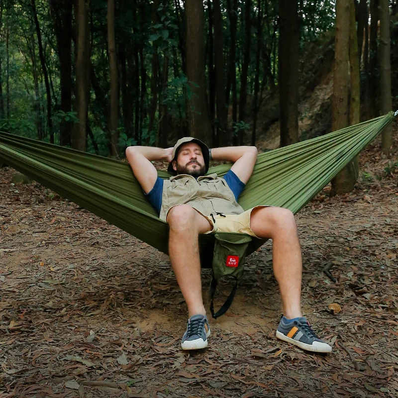 Double Hammock Portable Parachute Nylon - Rede de Camping Portátil em Nylon,