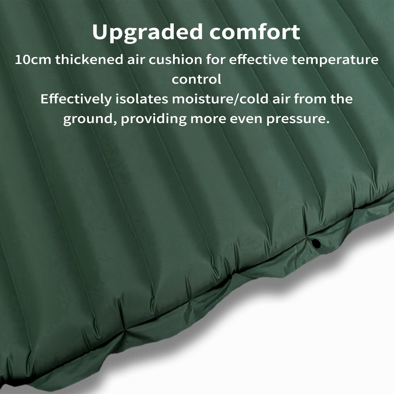 Inflatable Camping Sleeping Pad Pillow - Colchão inflável leve para camping com