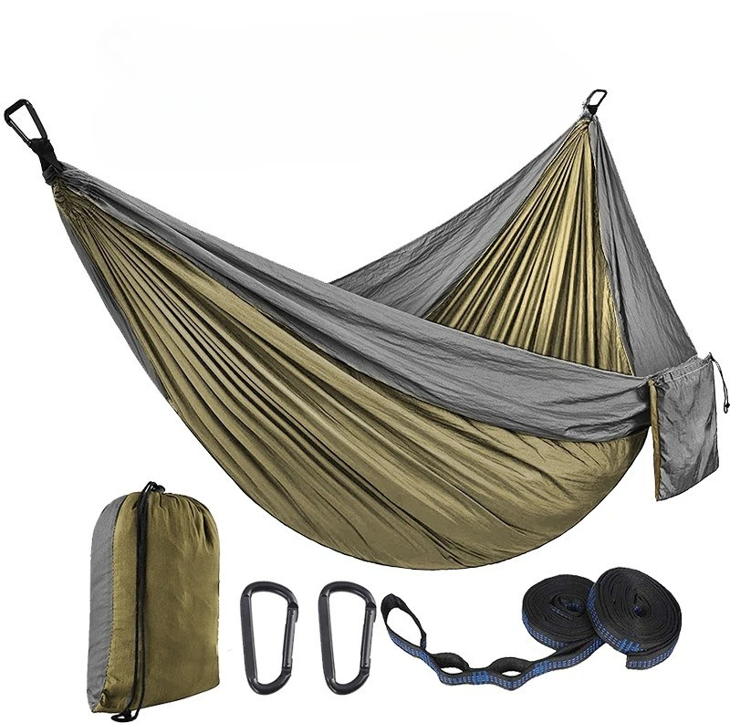 Double Hammock Portable Parachute Nylon - Rede de Descanso Portátil de Nylon