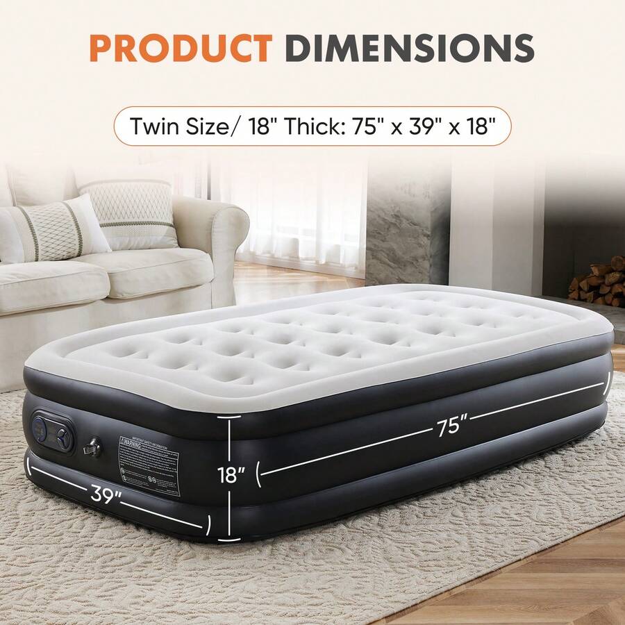 Camping Air Mattress Built In Pump - Colchão de ar, portátil, com baixo