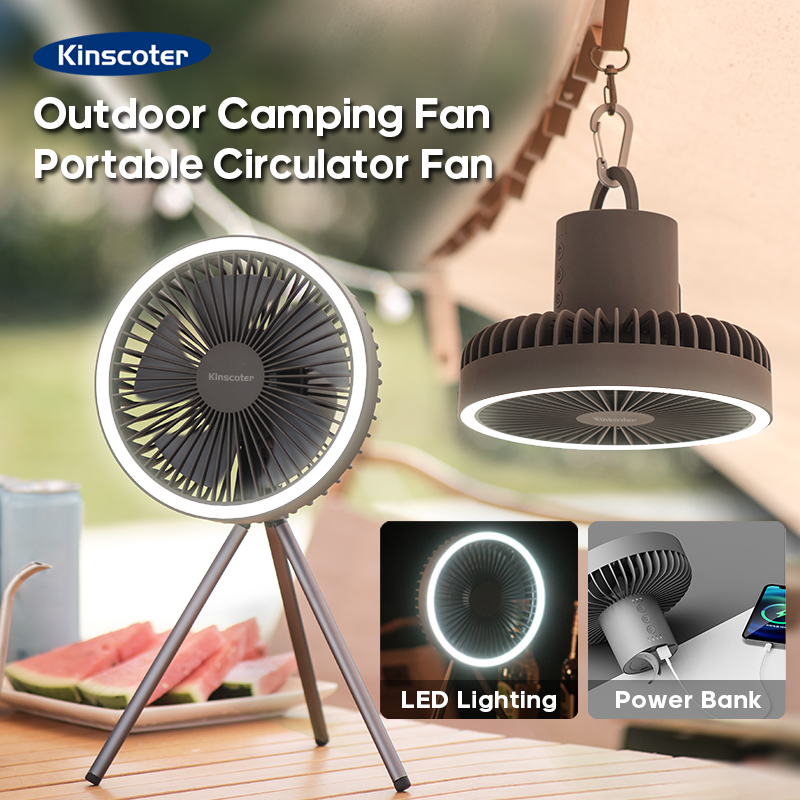 Camping Hammock With Mosquito Net Rainfly - 10000mAh 4000mAh Ventilador de acampamento Recarregável
