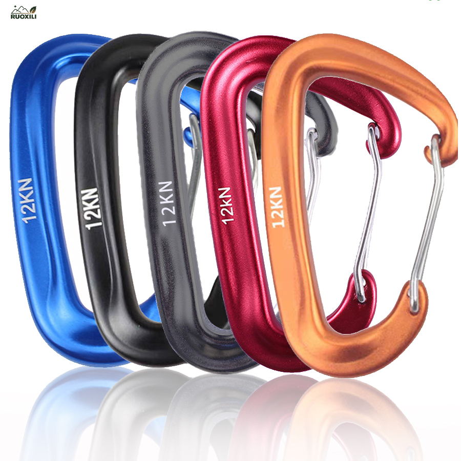 Carabiners Aluminum 12Kn Heavy Duty - 2/5 pces fivela de caminhada em