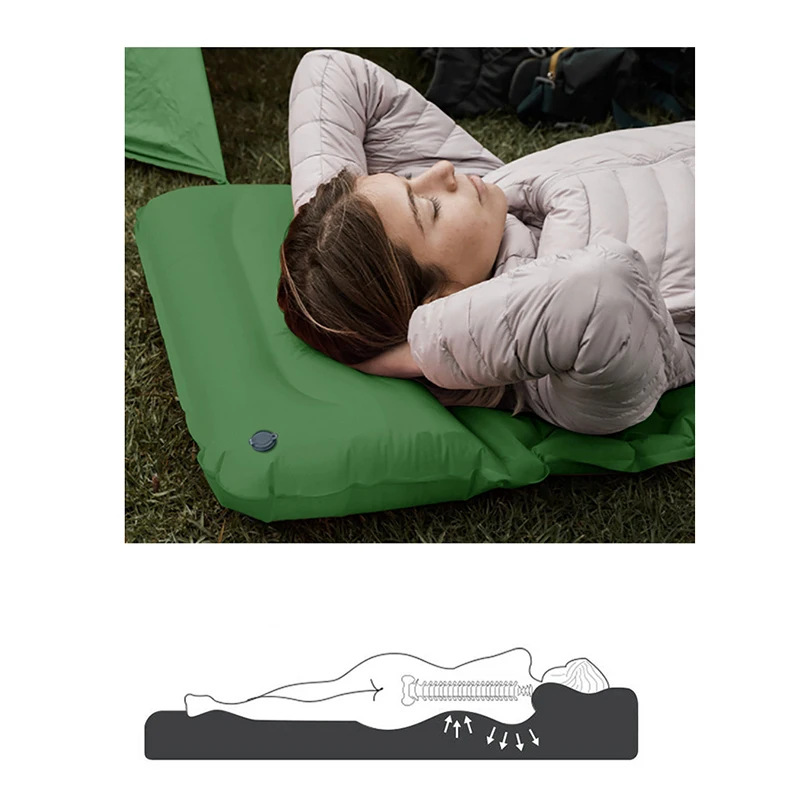 Colchonete Inflável para Campi - Inflatable Camping Sleeping Pad Pillow avaliação e preço