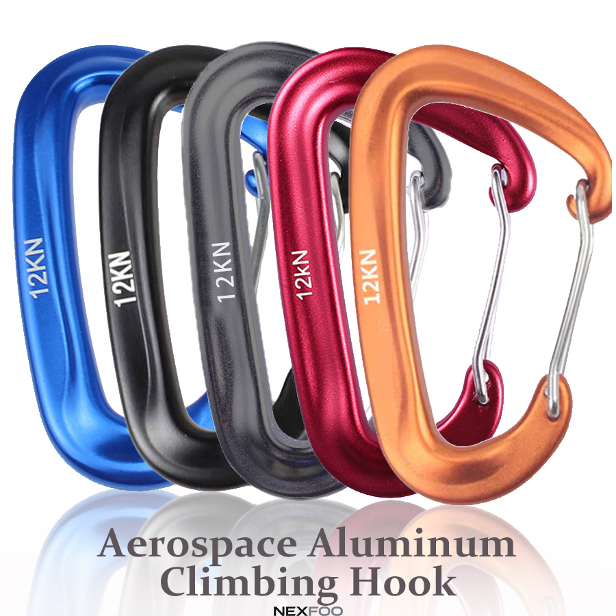 Mosquetão em forma de D, 2/5 p - Carabiners Aluminum 12Kn Heavy Duty avaliação e preço