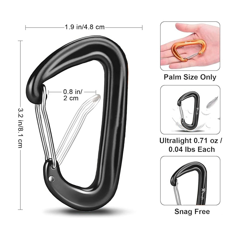 4 Peças Mosquetões, Mosquetões - Carabiners Aluminum 12Kn Heavy Duty avaliação e preço