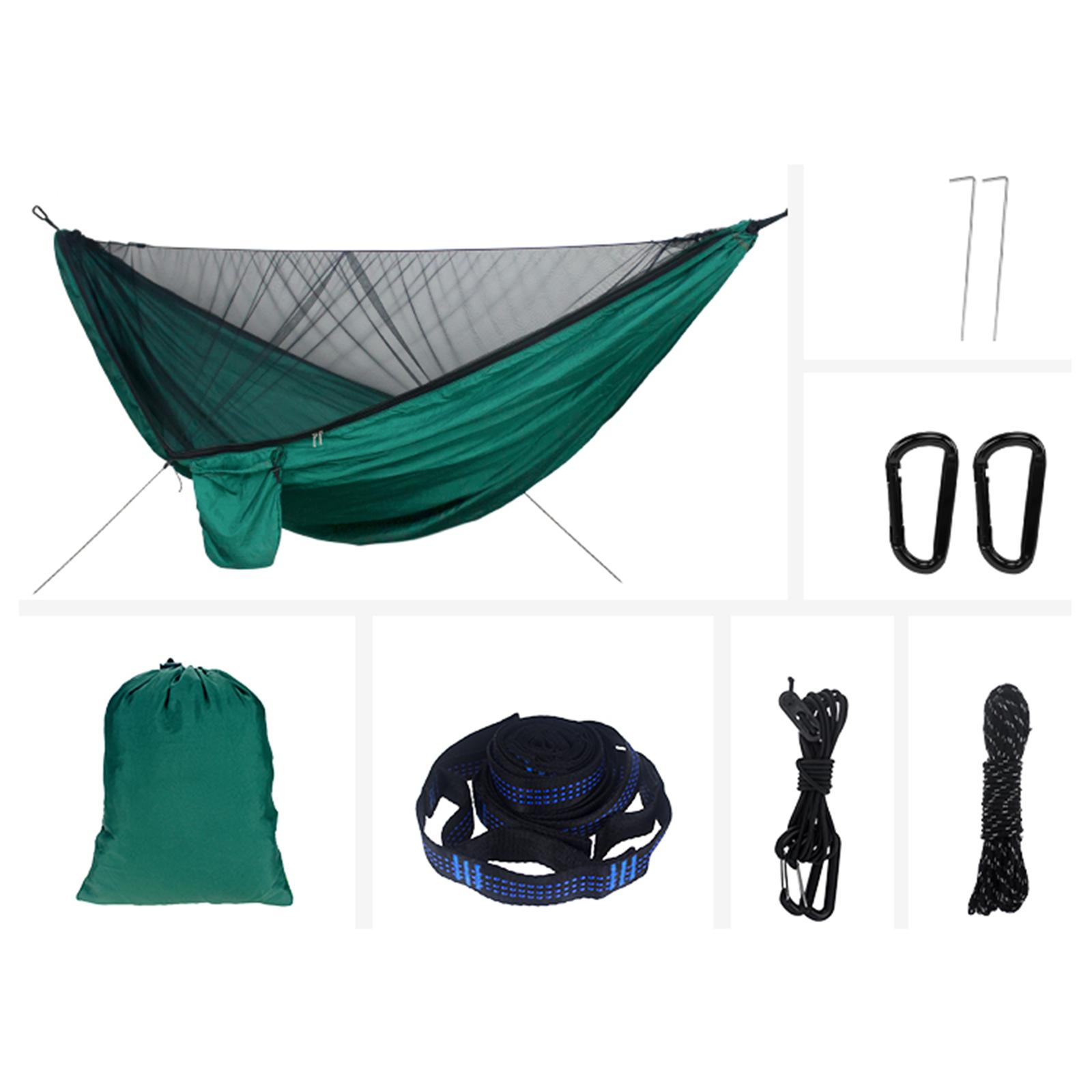 Rede de Camping Dupla com Mosq - Double Hammock Portable Parachute Nylon avaliação e preço