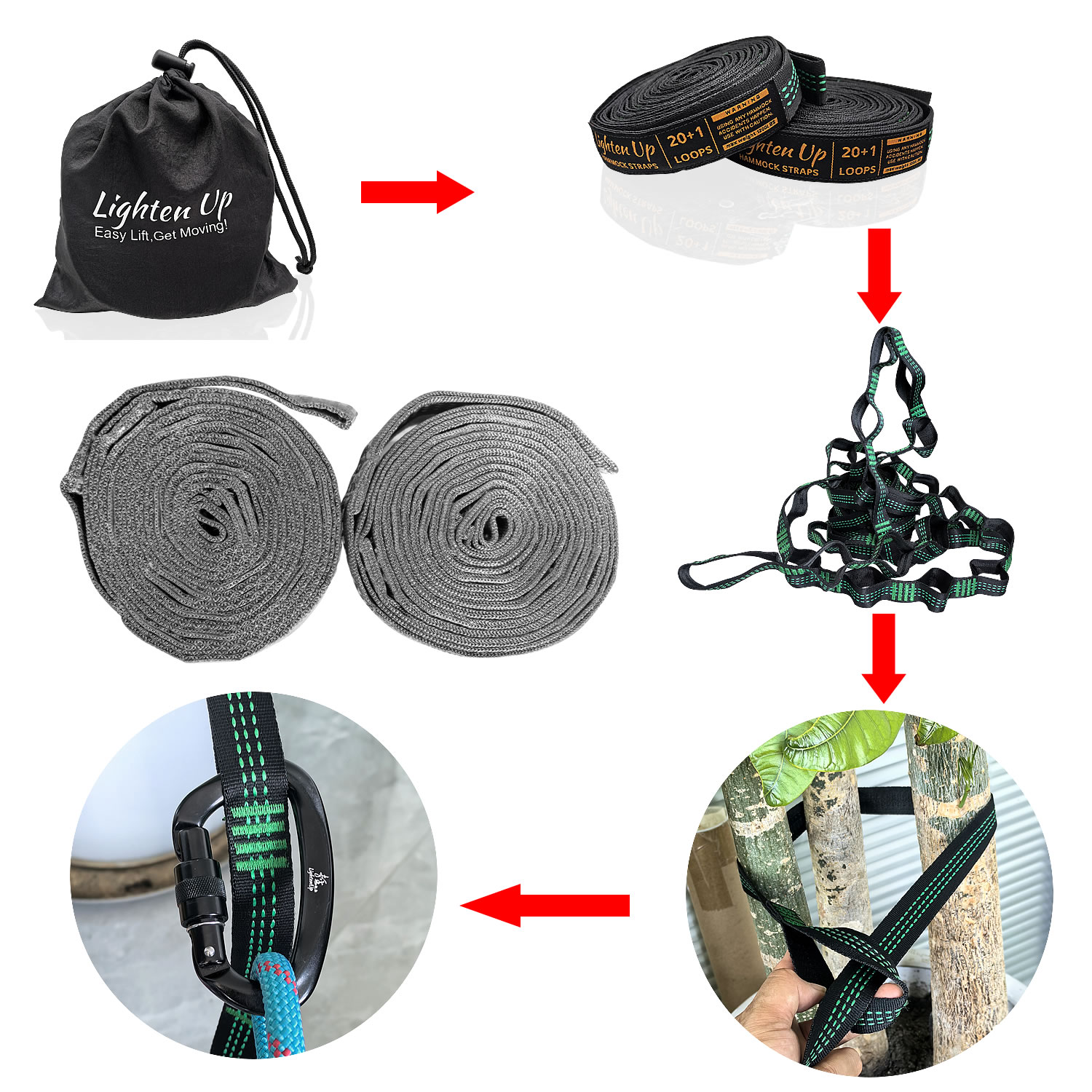Correias e Cintos para Rede Li - Tree Straps Hammock Heavy Duty 10Ft avaliação e preço
