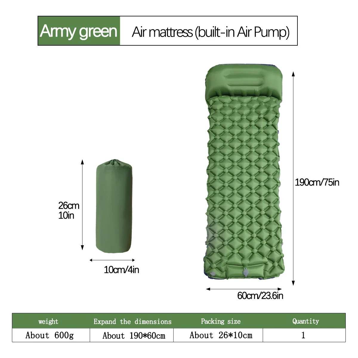Colchonete Inflável Ultraleve  - Camping Air Mattress Built In Pump avaliação e preço