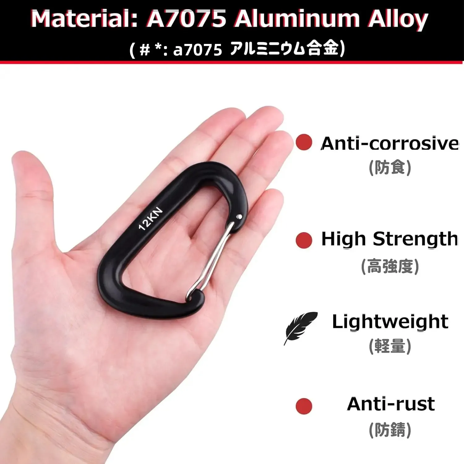 Conjunto de 4 Mosquetões de 12 - Carabiners Aluminum 12Kn Heavy Duty avaliação e preço
