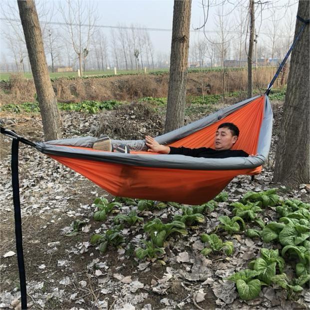 Nova Rede de Descanso Portátil - Double Hammock Portable Parachute Nylon avaliação e preço