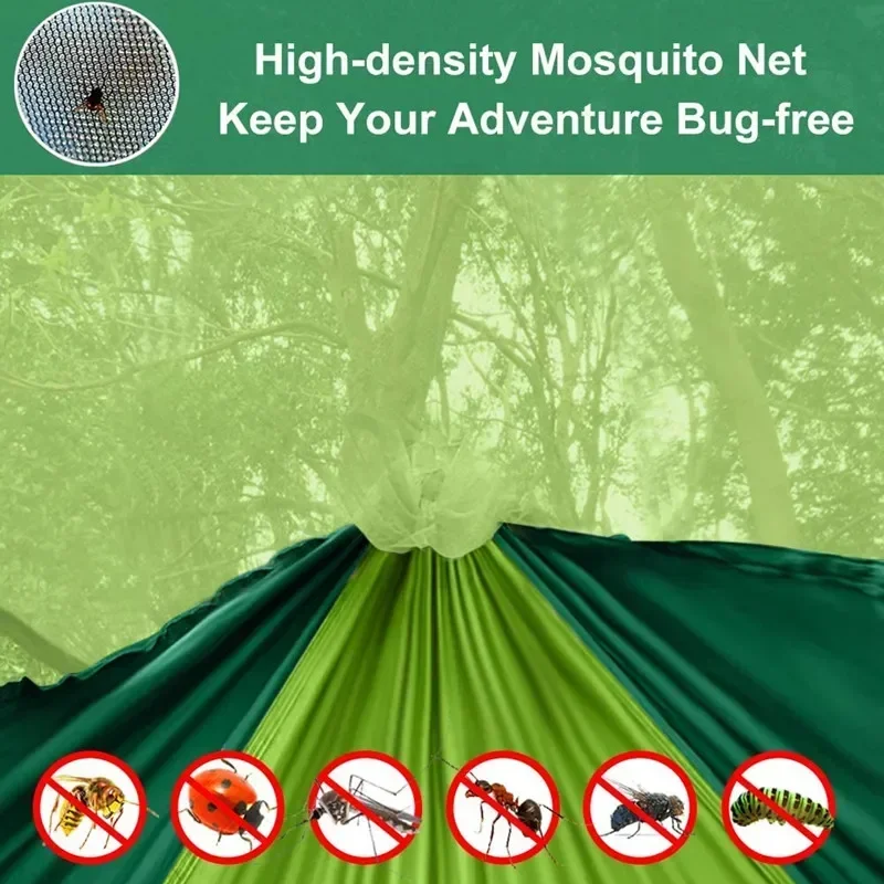 Rede de acampamento com rede,  - Double Hammock Portable Parachute Nylon avaliação e preço