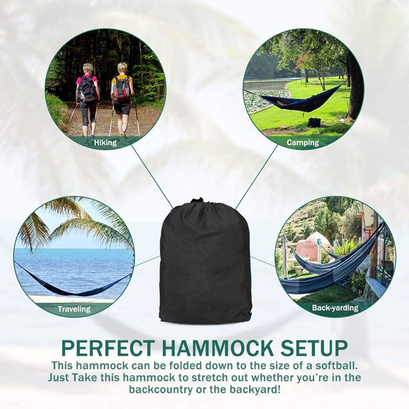 270x140cm redes portáteis cor  - Double Hammock Portable Parachute Nylon avaliação e preço
