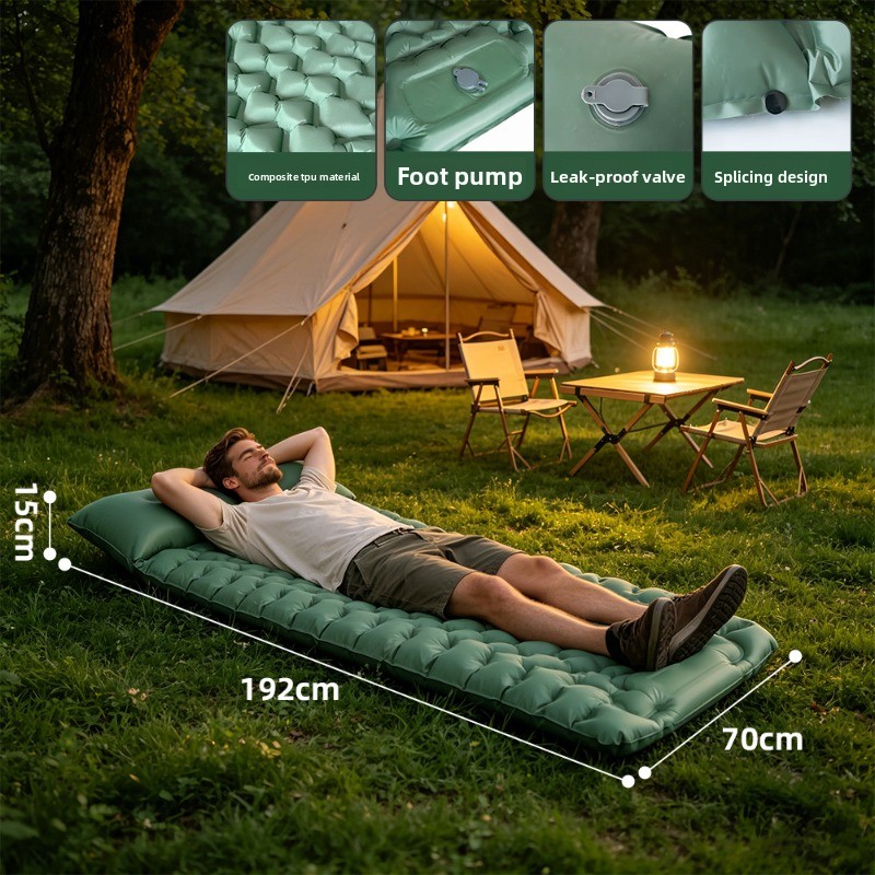 Colchão Inflável Automático pa - Inflatable Camping Sleeping Pad Pillow avaliação e preço