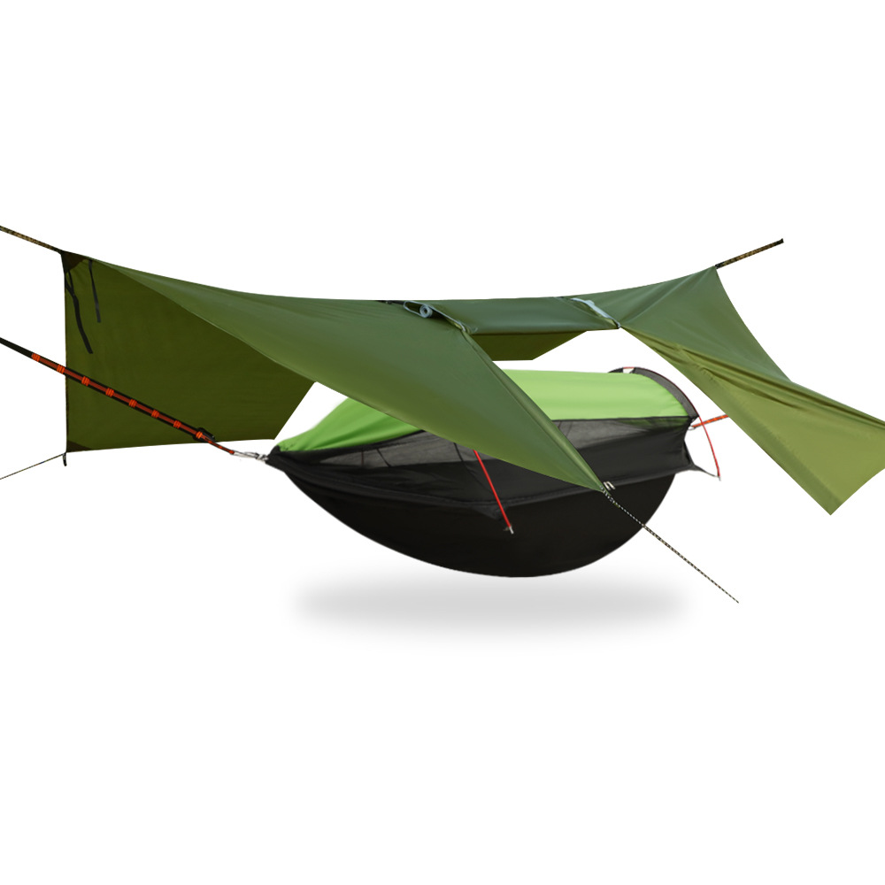 Rede de Camping Dupla Portátil - Double Hammock Portable Parachute Nylon avaliação e preço