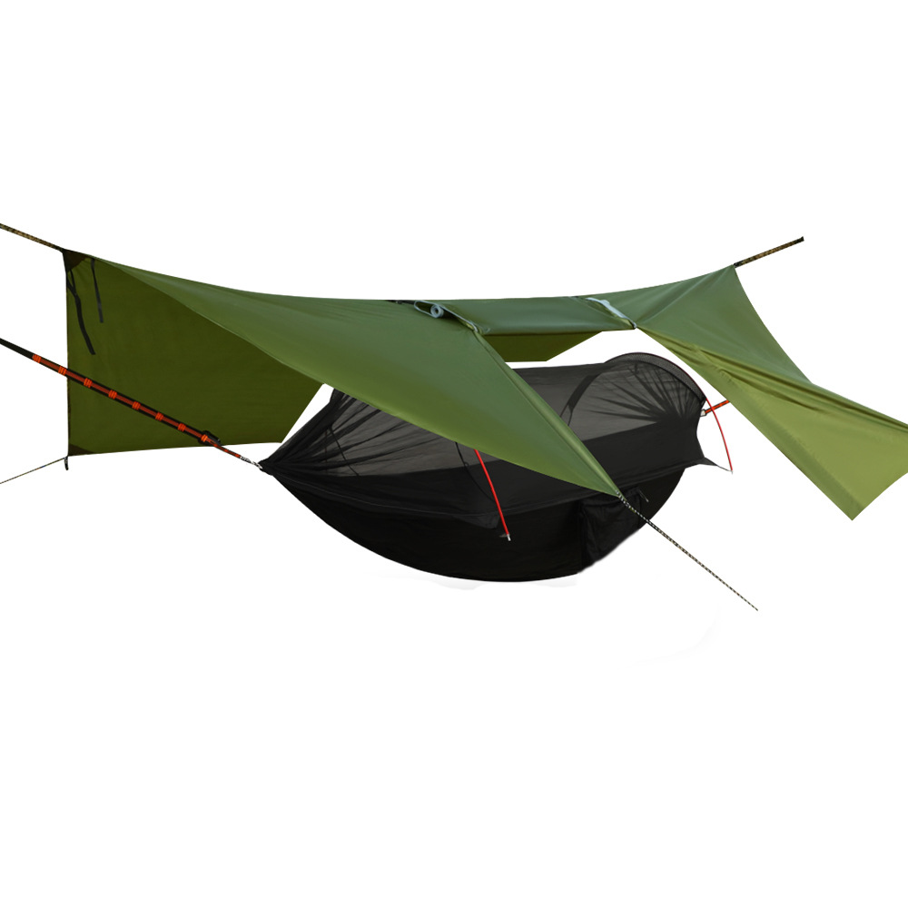 Rede de Camping Dupla Portátil - Double Hammock Portable Parachute Nylon avaliação e preço
