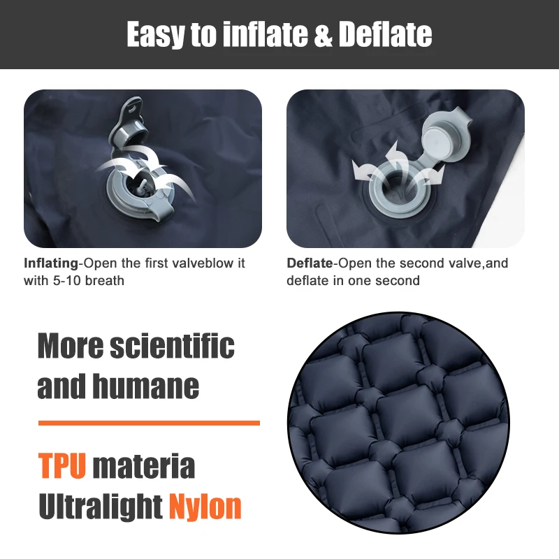 Colchão de ar ultraleve com tr - Inflatable Camping Sleeping Pad Pillow avaliação e preço