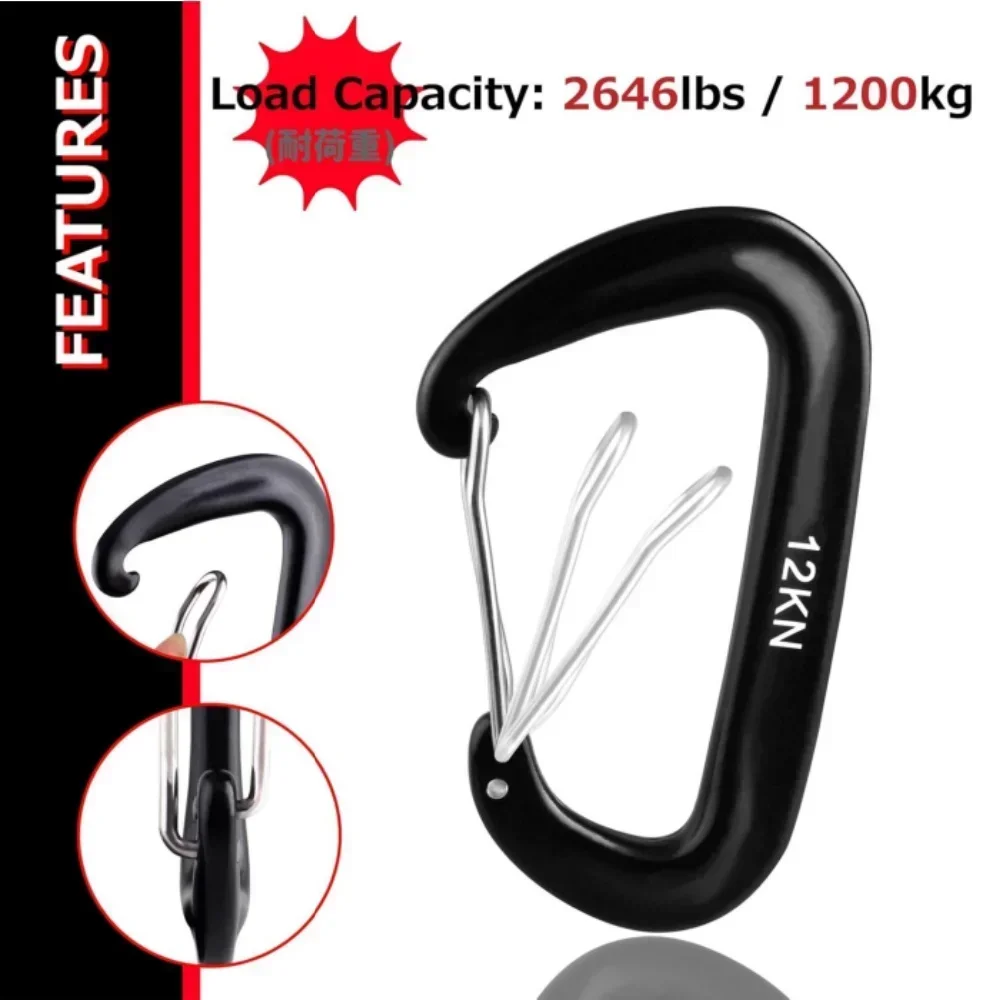 Conjunto de 4 mosquetões de 12 - Carabiners Aluminum 12Kn Heavy Duty avaliação e preço