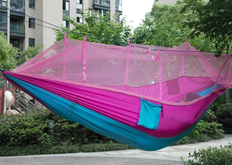 Rede Dupla de Viagem Top 2022, - Double Hammock Portable Parachute Nylon avaliação e preço