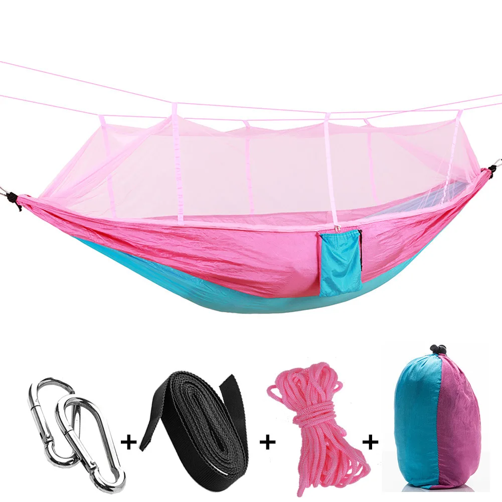 Rede Dupla de Viagem Top 2022, - Double Hammock Portable Parachute Nylon avaliação e preço