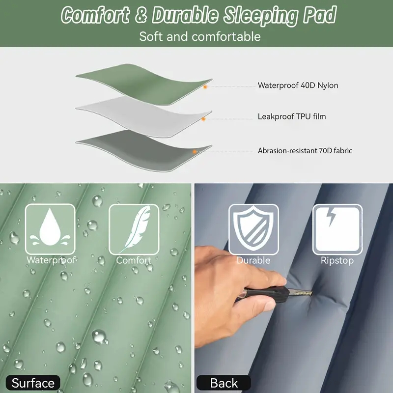 Colchão Inflável para Camping  - Camping Air Mattress Built In Pump avaliação e preço