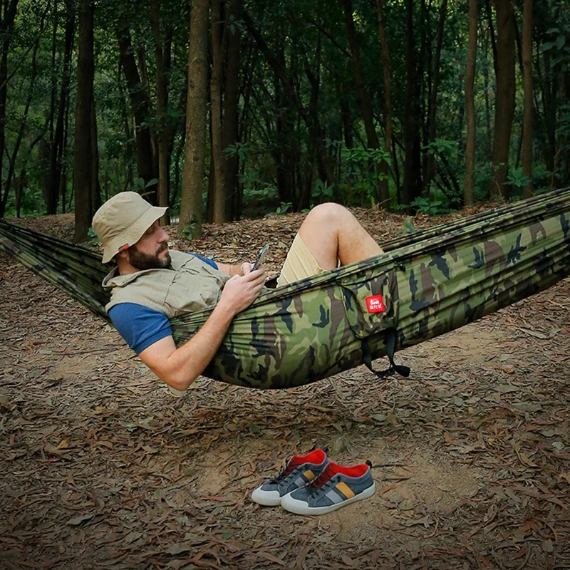 Rede de Camping Portátil em Ny - Double Hammock Portable Parachute Nylon avaliação e preço