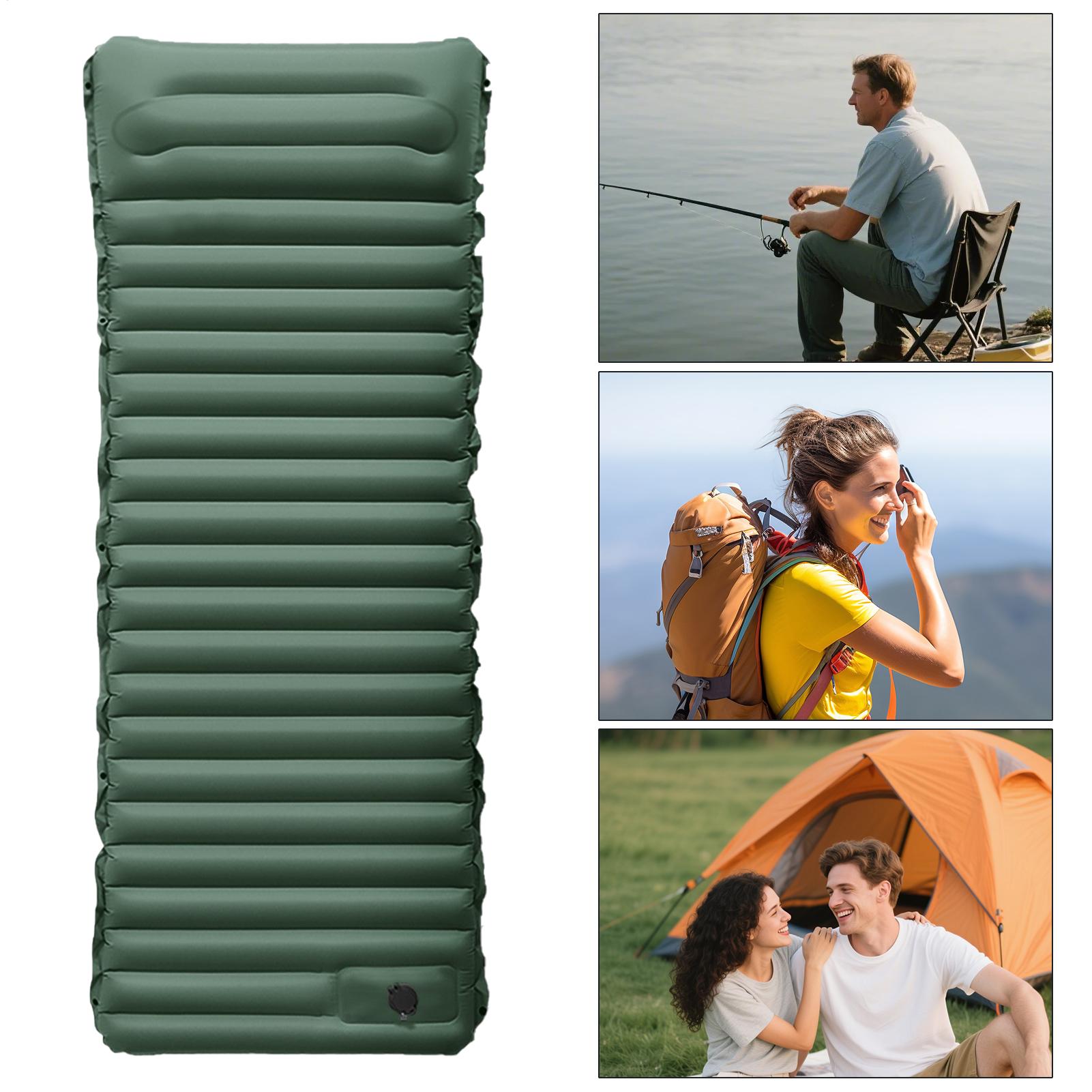 Colchão inflável leve para cam - Inflatable Camping Sleeping Pad Pillow avaliação e preço