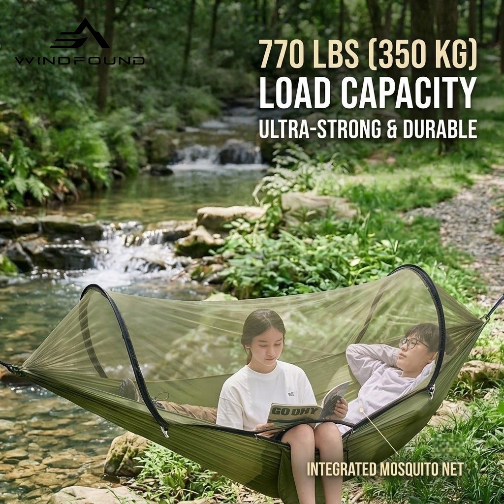 Rede de Camping Ultraleve com  - Double Hammock Portable Parachute Nylon avaliação e preço
