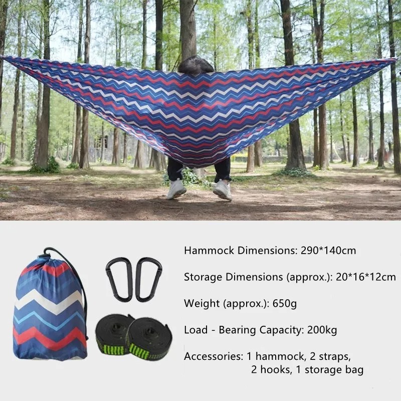 Rede de Camping com Estampa, L - Double Hammock Portable Parachute Nylon avaliação e preço