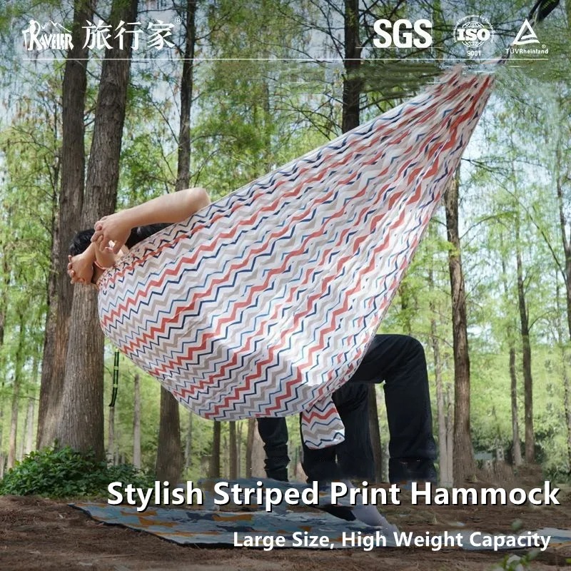 Rede de Camping com Estampa, L - Double Hammock Portable Parachute Nylon avaliação e preço