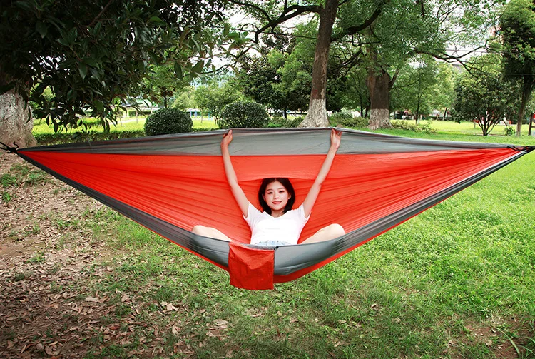 Rede Portátil para Duas Pessoa - Double Hammock Portable Parachute Nylon avaliação e preço