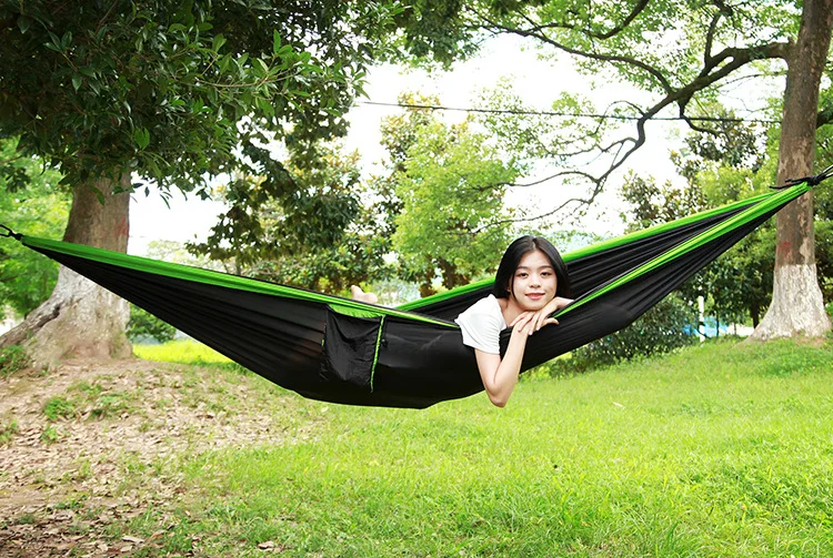Rede Portátil para Duas Pessoa - Double Hammock Portable Parachute Nylon avaliação e preço
