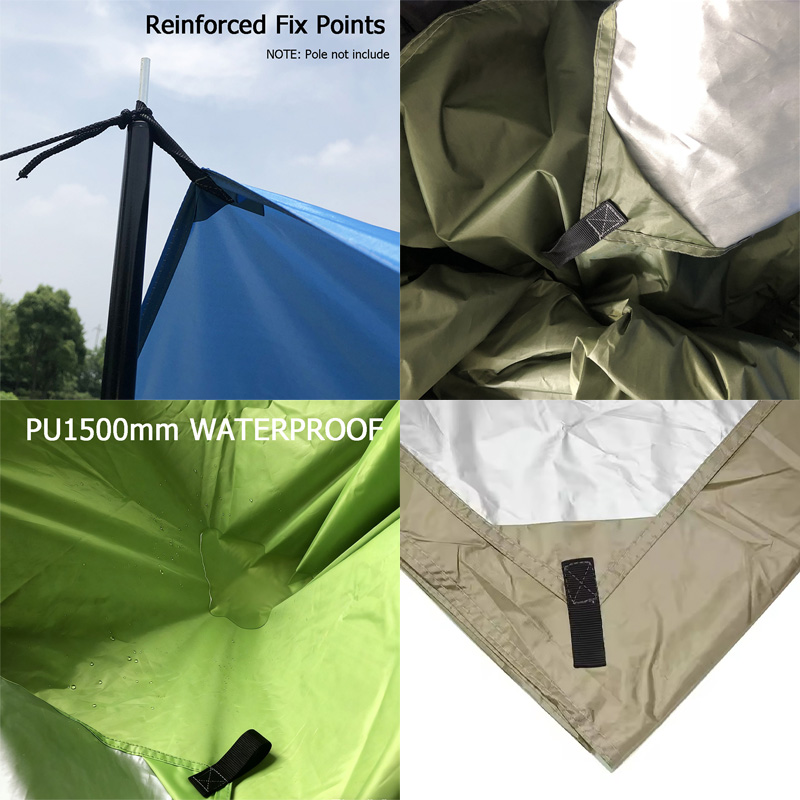 Lona de Camping 3x3m, Toldo Im - Hammock Rain Fly Tarp Waterproof 3X3M avaliação e preço