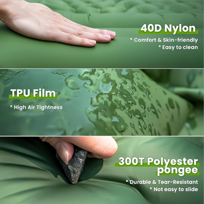 Colchão Inflável de Nylon Durá - Inflatable Camping Sleeping Pad Pillow avaliação e preço