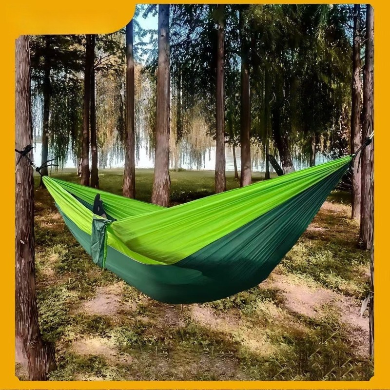 Único duplo recreativo pára-qu - Double Hammock Portable Parachute Nylon avaliação e preço