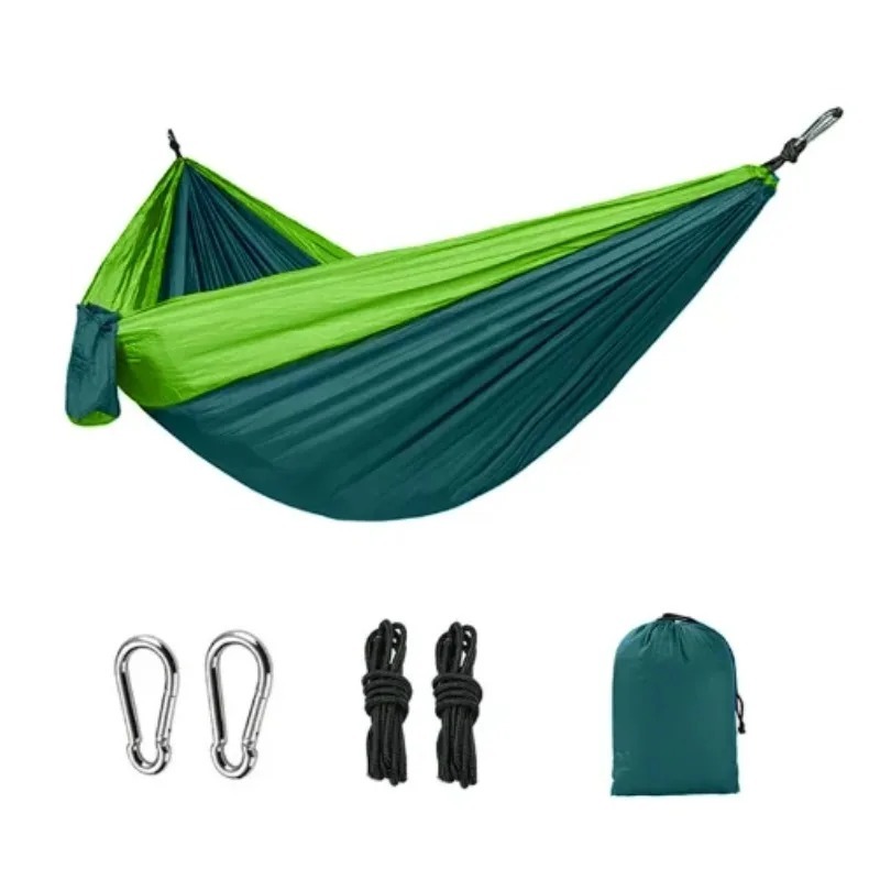 Único duplo recreativo pára-qu - Double Hammock Portable Parachute Nylon avaliação e preço