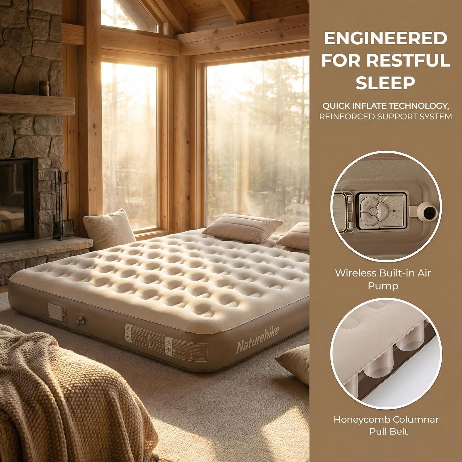 Colchão Inflável Naturehike Qu - Camping Air Mattress Built In Pump avaliação e preço