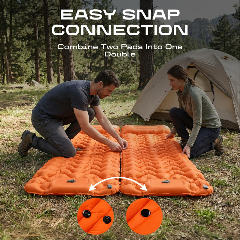 1 Conjunto de Colchão Inflável - Inflatable Camping Sleeping Pad Pillow avaliação e preço